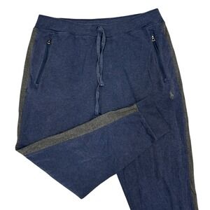 Polo Ralph Lauren Jersey Jogger Pants Mens Large Blue Sweatpants 27" Inseam